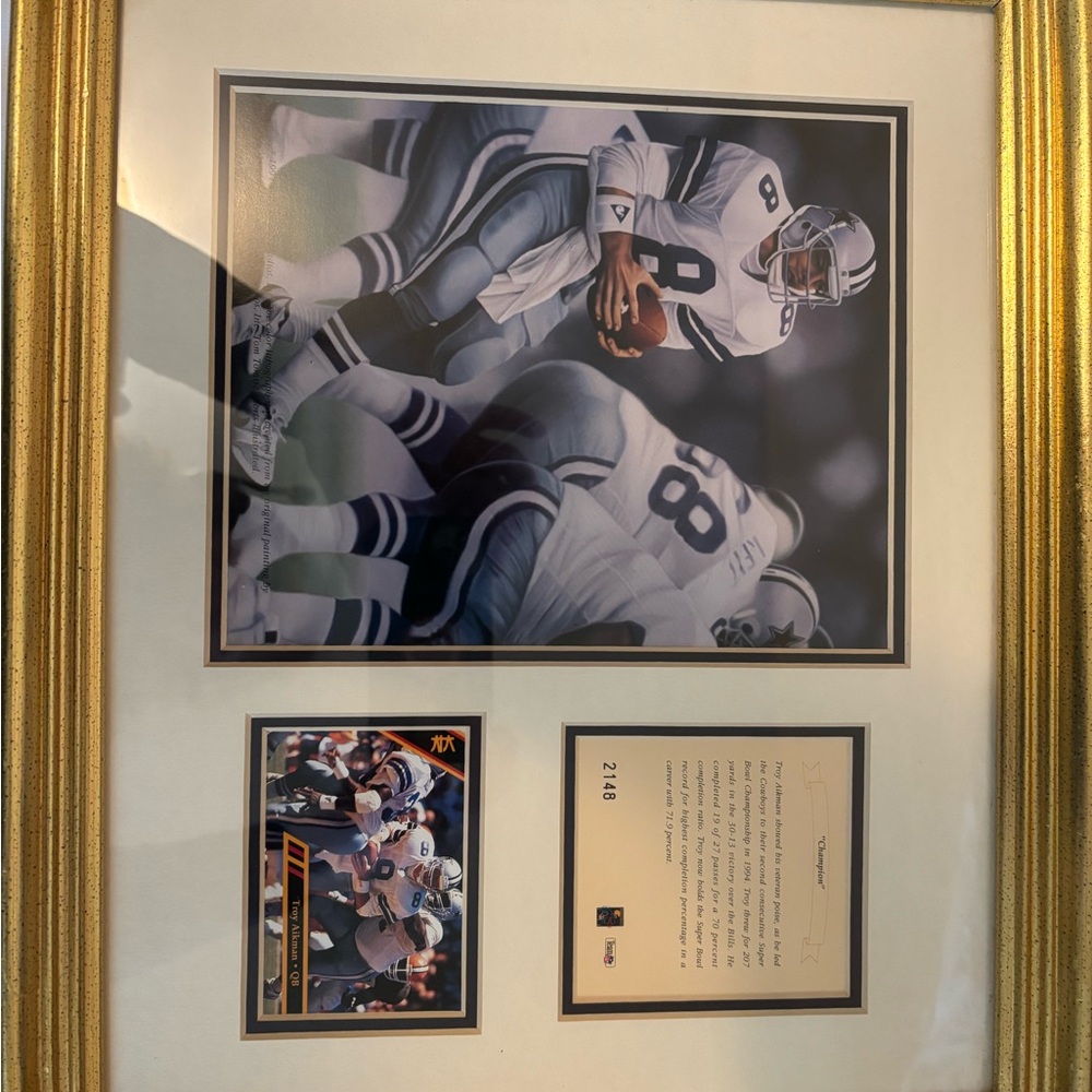 Troy Aikman Dallas Cowboys framed